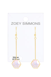 Mother Of Pearl Pendulum Drop Earrings - GF