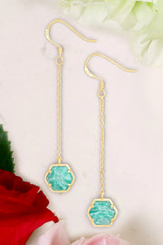 Amazonite Pendulum Drop Earrings - GF