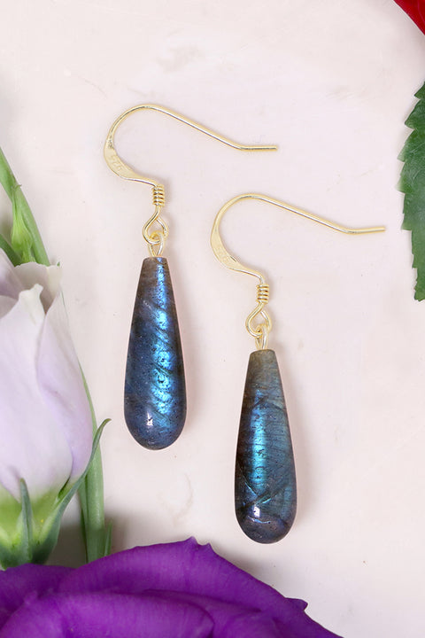 Labradorite Drop Earrings - GF