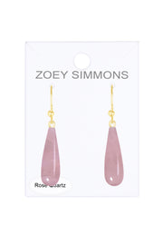 14k Vermeil & Rose Quartz Drop Earrings - VM