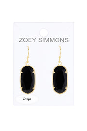 Black Onyx Casey Drop Earrings - GF