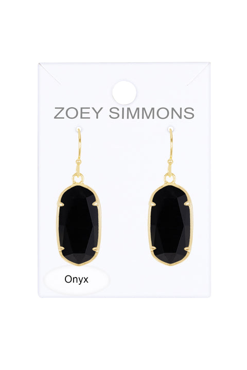 Black Onyx Casey Drop Earrings - GF