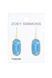 Turquoise Quartz Casey Drop Earrings - GF