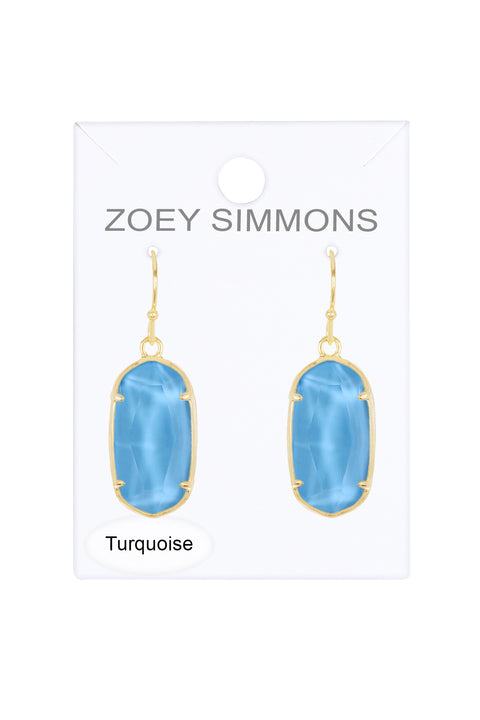 Turquoise Quartz Casey Drop Earrings - GF