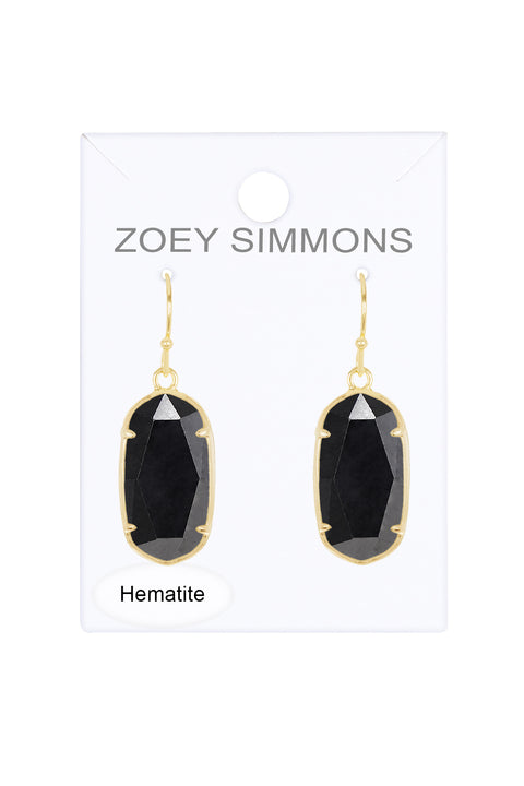 Hematite Casey Drop Earrings - GF