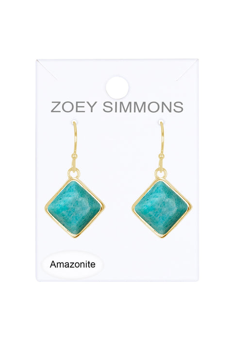 Amazonite Rachel Drop Earrings - GF