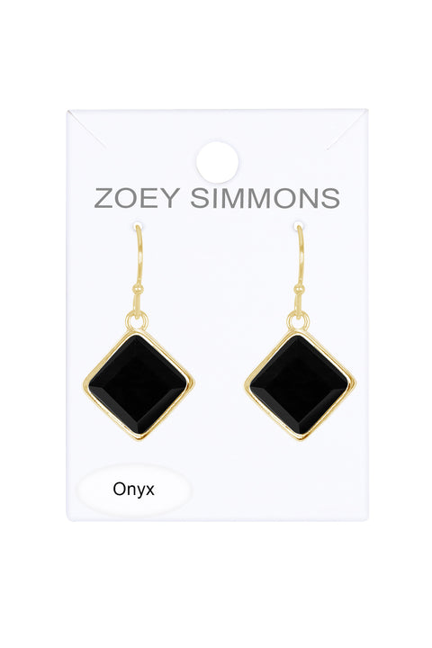 Black Onyx Rachel Drop Earrings - GF