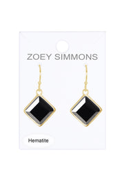 Hematite Rachel Drop Earrings - GF