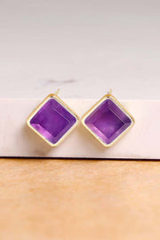 Amethyst Rachel Post Earrings - GF