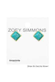 Amazonite Rachel Post Earrings - GF