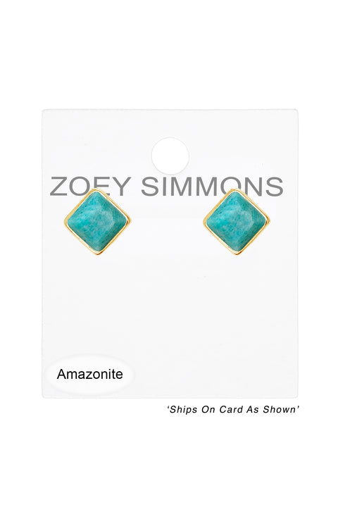 Amazonite Rachel Post Earrings - GF