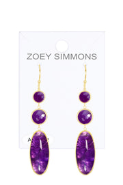 Amethyst Statement Earrings - GF