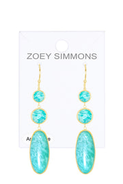 Amazonite Statement Earrings - GF