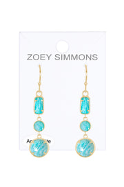 Amazonite Drop Earrings - GF