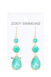 Amazonite Statement Earrings - GF