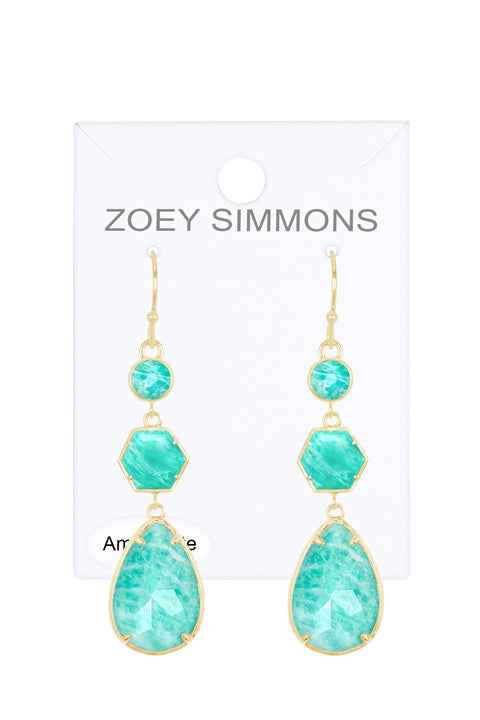 Amazonite Statement Earrings - GF