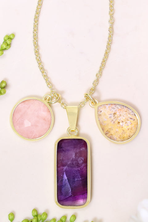 Mixed Gemstone Kasey Necklace - GF