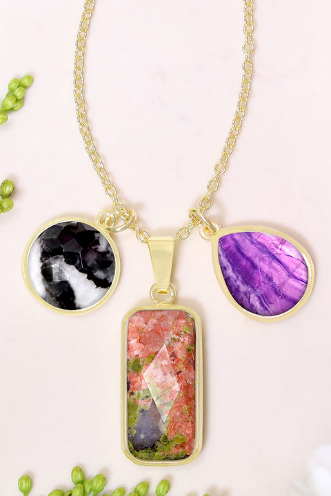 Mixed Gemstone Kasey Necklace - GF