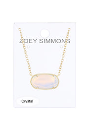 Moonstone Crystal Pendant Necklace - GF