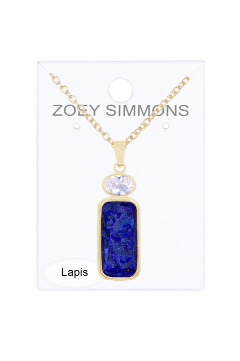 Lapis With Pendant Necklace - GF