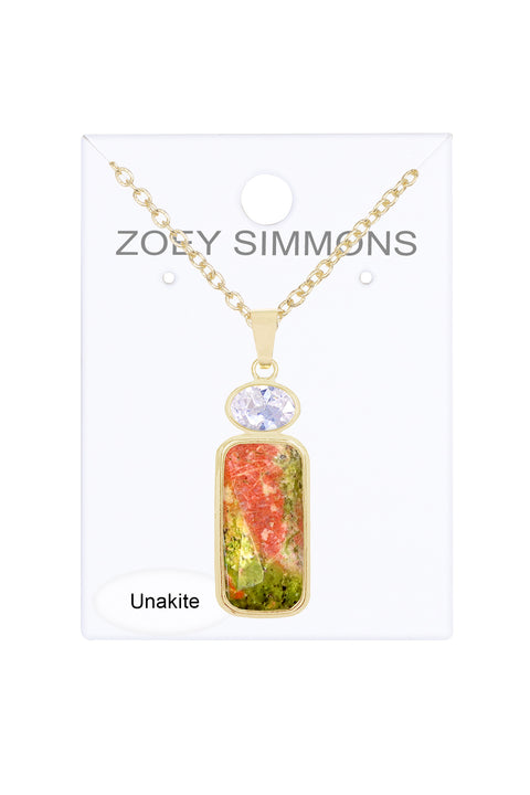 Unakite With Pendant Necklace - GF
