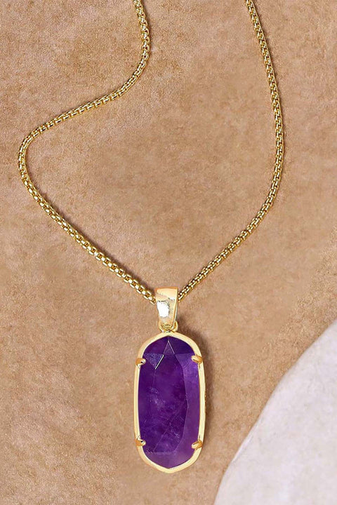 Amethyst Casey Pendant Necklace - GF