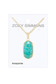 Amazonite Casey Pendant Necklace - GF