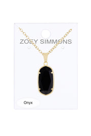 Black Onyx Casey Pendant Necklace - GF