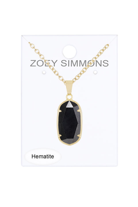 Hematite Casey Pendant Necklace - GF