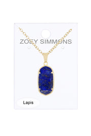 Lapis Casey Pendant Necklace - GF