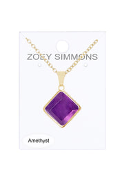 Amethyst Rachel Pendant Necklace - GF