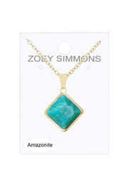 Amazonite Rachel Pendant Necklace - GF