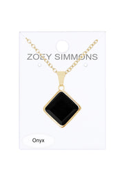 Black Onyx Rachel Pendant Necklace - GF