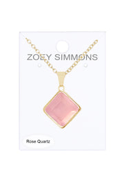 Rose Quartz Rachel Pendant Necklace - GF