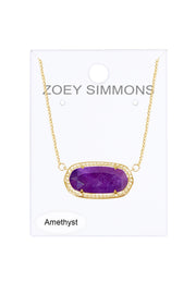 Amethyst Pendant Necklace - GF