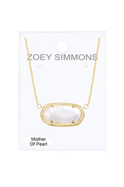Mother Of Pearl Pendant Necklace - GF