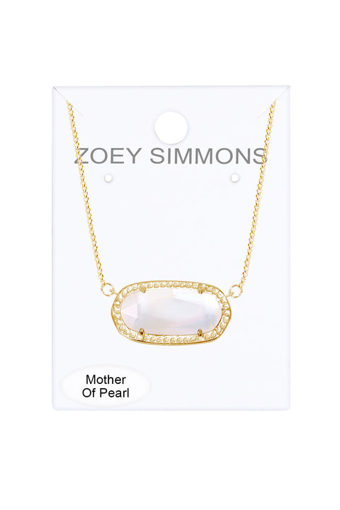 Mother Of Pearl Pendant Necklace - GF