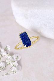 Lapis Petite Rectangle Ring - GF