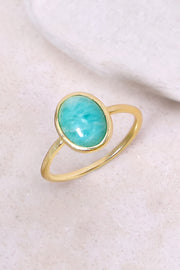 Amazonite Small Cab Ring - GF