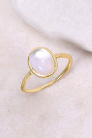 Mother Of Pearl Small Cab Ring - GF