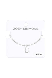 Horseshoe Charm Beaded Anklet - SF