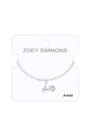 Scooter Charm Beaded Anklet - SF