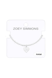 Doggie Paw Charm Beaded Anklet - SF