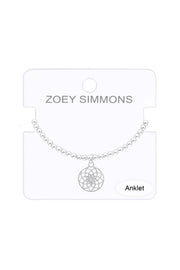 Meditation Charm Beaded Anklet - SF