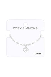Celtic Knot Charm Beaded Anklet - SF