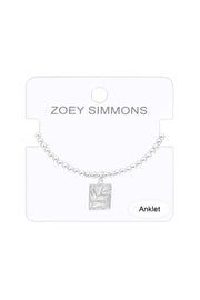 Silver Forest Charm Beaded Anklet - SF