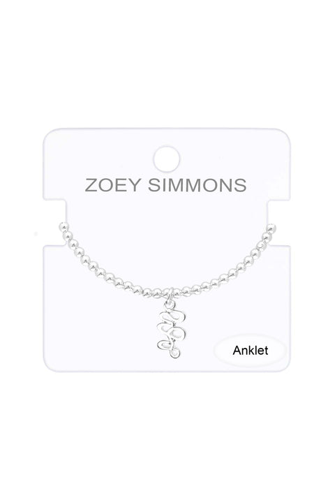 Meditation Charm Beaded Anklet - SF