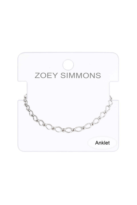 Sterling Silver Itailian Cheval Link Anklet