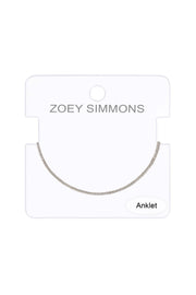 Silver Plated 1.2mm Snake Chain Anklet - SP