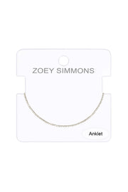 Silver Plated 1.2mm Box Chain Anklet - SP